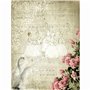Papier de riz de mûrier de fond de ballet, 20,5 x 26,5 cm – 6 images différentes de papier de mûrier imprimées 30 g/m² fibres vi