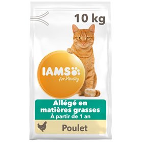 IAMS Stérilisé - Croquettes pour Chat Adulte stérilisé ou en surpoids - Poulet - 10kg