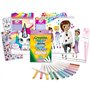Set de coloriage avec autocollants mode et licornes