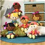 Playskool Dressy Kids Doll with Black Hair and Hat, Activity Plush Toy with Zipper, Shoelace, Button, for Kids Ages 2 and Up (Am
