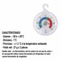 Lot de 2 thermomètres de réfrigérateur à cadran de 65 mm avec zones colorées
