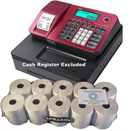 eposbits® Marque rouleaux de Casio se-s100 ses100 ses se S100 100 rouge Caisse enregistreuse ? 10 rouleaux