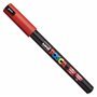 Posca PC-1MR Lot de 10 Stylos Peinture Marqueurs Permanents à Base d'Eau Feutre pour Plastique Pointe 0,7 mm