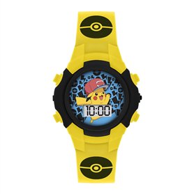 Pokémon Garçons Numérique Quartz Montre avec Bracelet en Silicone POK4128