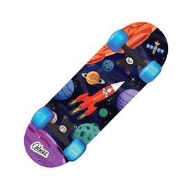 OzBozz Skateboard Spatial avec Roues Clignotantes - Roues de 43