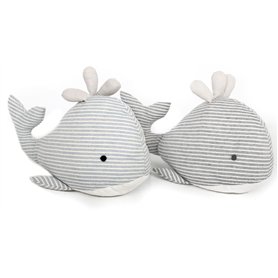 Butée de porte en tissu en forme de baleine - butée de porte en forme d’animal marin.