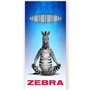 Zebra Z-Grip Lot de 6 stylos à bille rétractables à encre lisse Pointe 1 mm Boîte cadeau Bleu clair