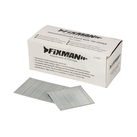 Fixman 353998 Lot de 5000 clous galvanisés à tige lisse 50 x 1