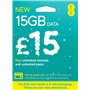 EE Carte SIM prépayée de 15 £ pour 30 jours avec 500 minutes