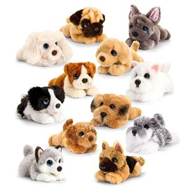 Signature Lot de 12 jouets assortis en peluche pour chien 25 cm