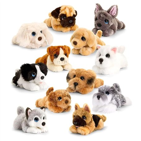 Signature Lot de 12 jouets assortis en peluche pour chien 25 cm