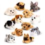 Signature Lot de 12 jouets assortis en peluche pour chien 25 cm