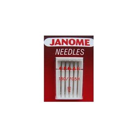 Aiguilles Janome HA 15 x 1 Taille Standard 90 (14) - Pointe Régulière - Compatible avec tous les modèles Janome - Lot de 5