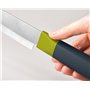 Joseph Joseph Duo Bloc de couteaux de cuisine 5 pièces, comprenant des couteaux d'office, de chef et Santoku, opale/multicolore