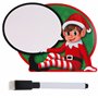 Toyland® Tableau d'affichage Elfe réinscriptible Autonome et Stylo pour Tableau Blanc - Accessoires de Noël Fantaisie
