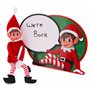 Toyland® Tableau d'affichage Elfe réinscriptible Autonome et Stylo pour Tableau Blanc - Accessoires de Noël Fantaisie