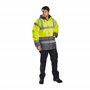 Portwest Parka Bicolore Traffic, Couleur: Jaune/Gris, Taille: XXL, S466YGYXXL