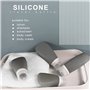 LELE LIFE Lot de 4 flacons de voyage portables en silicone, anti-fuite, compressibles, pour articles de toilette, conteneurs rec