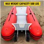 Lot de 2 roues de lancement de bateau gonflable, capacité de charge de 227 kg, cadre en aluminium, pneu en caoutchouc de 31 cm d