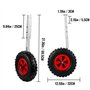 Lot de 2 roues de lancement de bateau gonflable, capacité de charge de 227 kg, cadre en aluminium, pneu en caoutchouc de 31 cm d