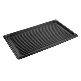 Vogue Plaque de cuisson à rainures en aluminium anti-adhésive