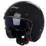 Casque Moto Jet Cafe Racer Homologué ECE 22-05 Visière Scooter Custom Noir M