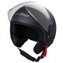 Casque Moto Scooter Demi Jet Visiere Ouvert Approuvé ECE 22-06 Noir Matt S