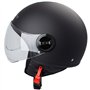 Casque Moto Scooter Demi Jet Visiere Ouvert Approuvé ECE 22-06 Noir Matt S