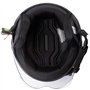 Casque Moto Scooter Demi Jet Visiere Ouvert Approuvé ECE 22-06 Noir Matt S