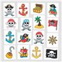Baker Ross Tatouages temporaires vilains pirates pour enfant (Lot de 24) - Petit jouet parfait pour les pochettes-surprises