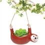 Baker Ross AT687 Pots de Fleurs Paresseux en céramique à Suspendre - Loisir créatifs pour Enfants et Adultes (Paquet de 2)