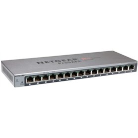 Netgear GS116E Commutateur de réseau non géré L2 Gigabit Ethernet (10/100/1000) Noir - Commutateurs réseaux (Commutateur de rése