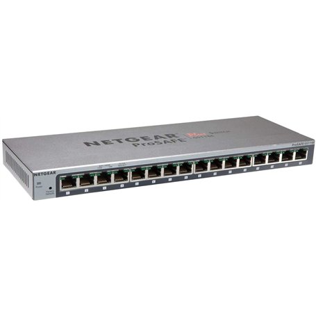 Netgear GS116E Commutateur de réseau non géré L2 Gigabit Ethernet (10/100/1000) Noir - Commutateurs réseaux (Commutateur de rése