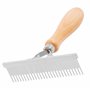 GROOM PROFESSIONAL Râteau de toilettage en bois pour chiens - Avec broches longues et courtes pour un démêlage efficace des sous