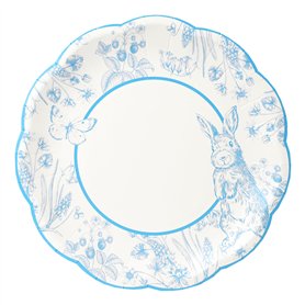 Talking Tables 10 x assiettes en papier bleu et blanc 23cm jetables recyclables pour anniversaire 1 an baby shower Pâques BBQ te