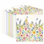 Table Kind 100 x Bulk Pack Soft Recycled Paper Napkins Disposable White Floral Party Serviettes for Weddings or Everyday Use Eco