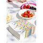Table Kind 100 x Bulk Pack Soft Recycled Paper Napkins Disposable White Floral Party Serviettes for Weddings or Everyday Use Eco