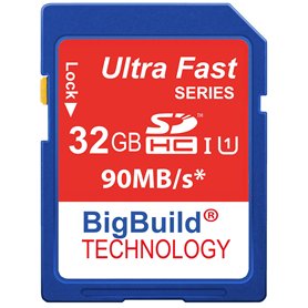 Cartes mémoire 32Go Ultra Carte 90 Mo/s Class 10 SD SDHC mémoire Rapide pour Panasonic Lumix DMC-FZ300 Caméra