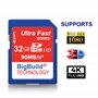 Cartes mémoire 32Go Ultra Carte 90 Mo/s Class 10 SD SDHC mémoire Rapide pour Panasonic Lumix DMC-FZ300 Caméra