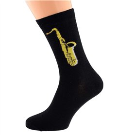 Paire de chaussettes en coton Motif Up Taille adulte (saxophone) (5 12 X6S019)