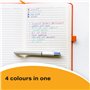 Bic Original & Shine Lot de 4 stylos à bille rétractables tout-en-un 4 couleurs d'encre Pointe moyenne 1 mm
