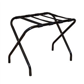 Harbour Housewares Porte-bagages pliable en métal - Noir - Lot de 1 - Valise pliable portable à un seul niveau pour la maison