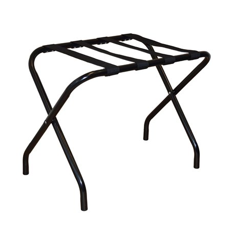 Harbour Housewares Porte-bagages pliable en métal - Noir - Lot de 1 - Valise pliable portable à un seul niveau pour la maison