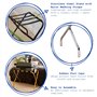 Harbour Housewares Porte-bagages pliable en métal - Noir - Lot de 1 - Valise pliable portable à un seul niveau pour la maison, l