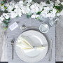 Argon Tableware 6 pièce métallique Chargeur microplaques - Martelé Edge - 33cm - Argent Martelé