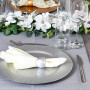 Argon Tableware 6 pièce métallique Chargeur microplaques - Martelé Edge - 33cm - Argent Martelé