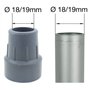 Lifeswonderful® - Lot De 2 Embouts En Caoutchouc Pour Cannes Et Béquilles - Type Z - Gris - 18/19mm