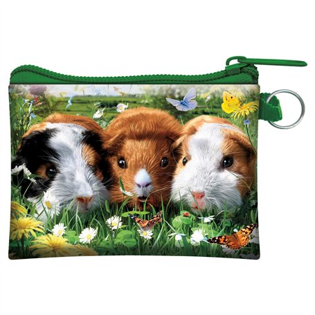 Porte-Monnaie 3D LiveLife - Cochon d'Inde de Deluxebase. Porte-Monnaie & Carte Lenticulaire 3D Animal Domestique Fermeture éclai
