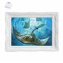 3D LiveLife Affiche murales lenticulaires Raies de Deluxebase. Poster Océan 3D sans cadre. Décoration murale parfaite. Oeuvre or