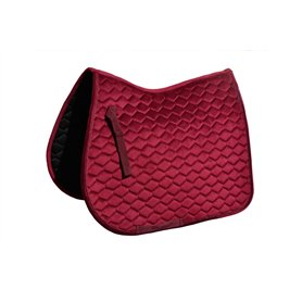 Rhinegold Tapis de Selle en Velours Hexagonal GP - Pony-Bordeaux
